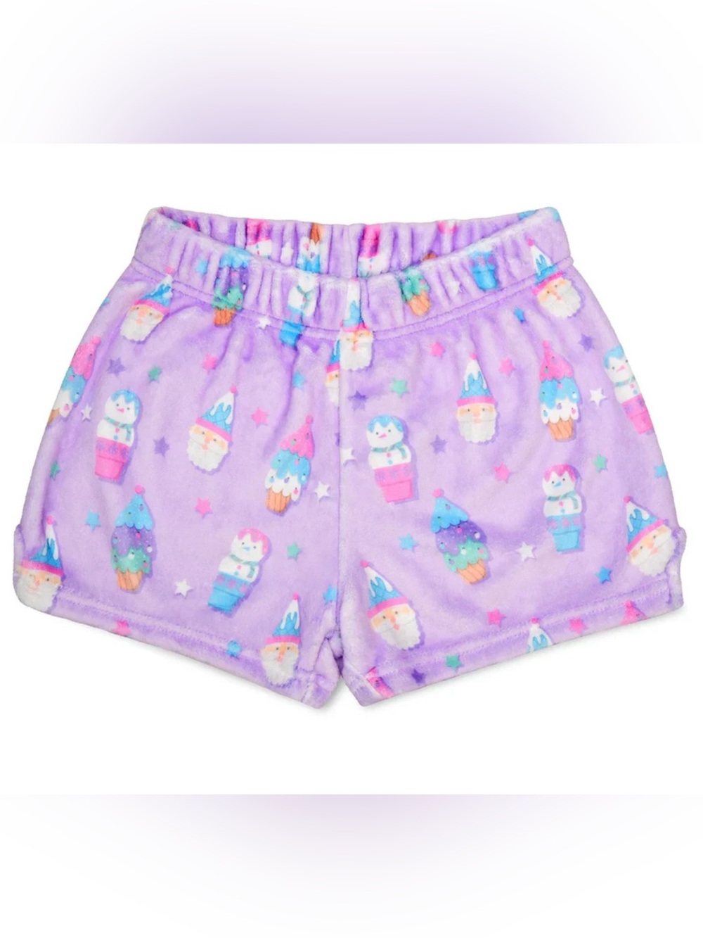 Iscream Kids Plush Purple Printed Shorts